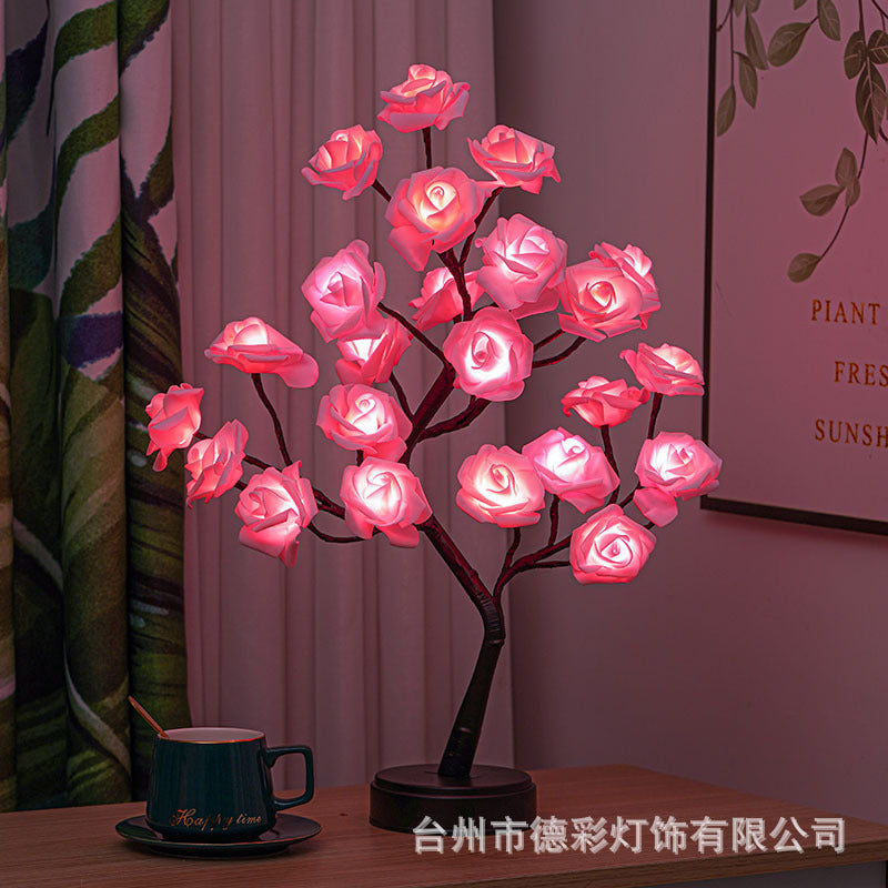 24 light LED simulation rose tree light USB