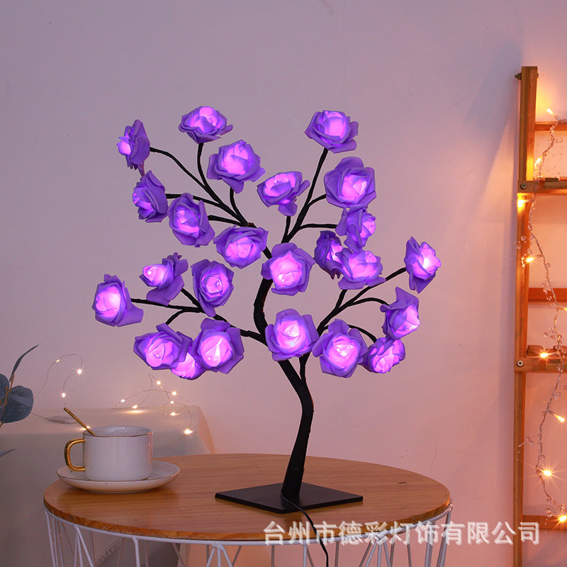 24 light LED simulation rose tree light USB