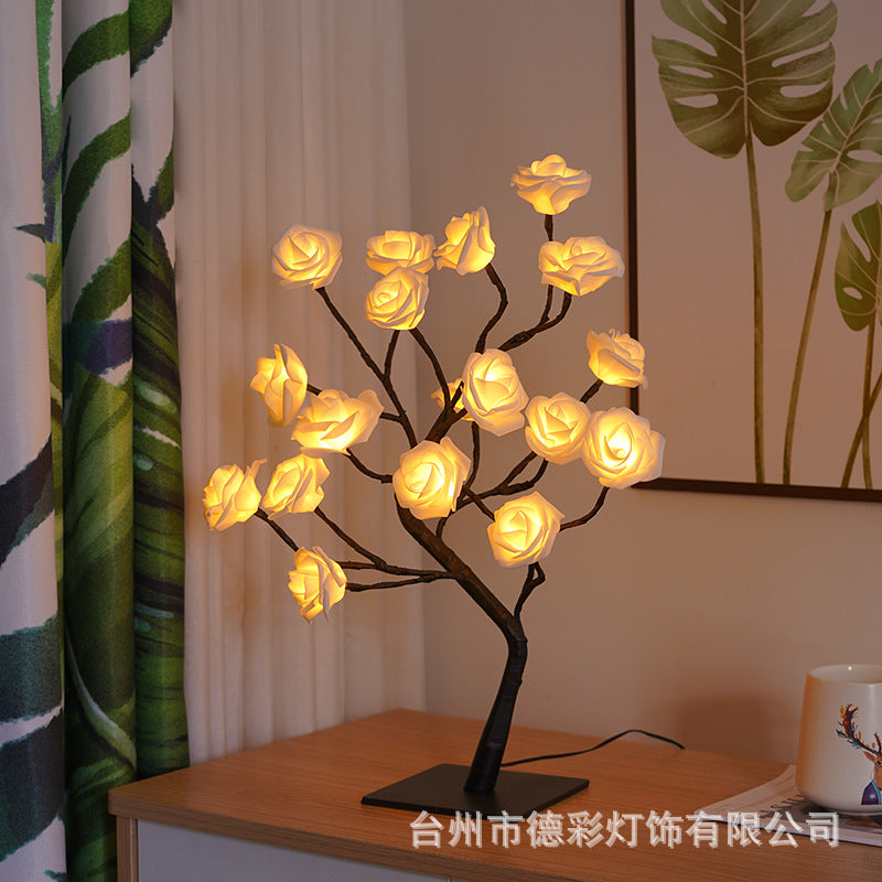 24 light LED simulation rose tree light USB