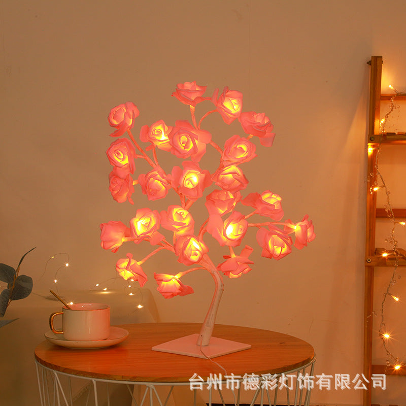 24 light LED simulation rose tree light USB