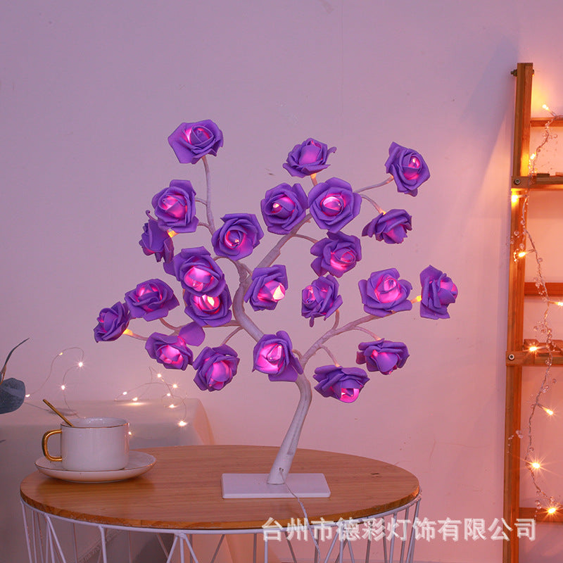 24 light LED simulation rose tree light USB