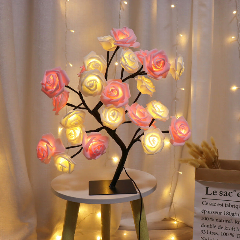 24 light LED simulation rose tree light USB