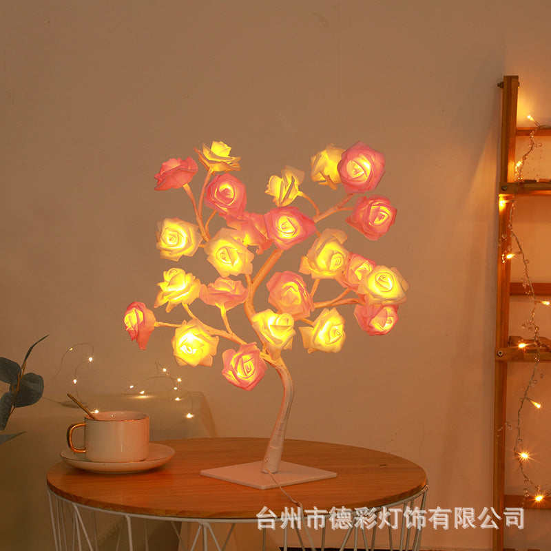 24 light LED simulation rose tree light USB