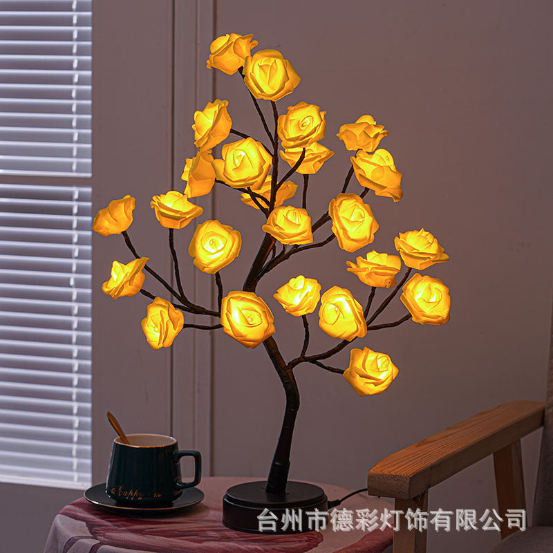 24 light LED simulation rose tree light USB