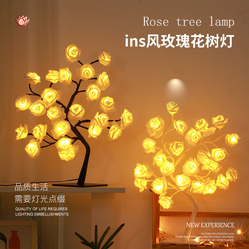 24 light LED simulation rose tree light USB